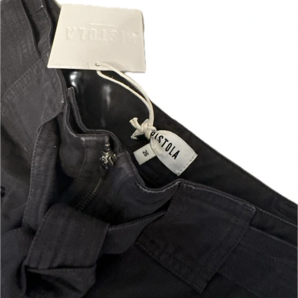 Pistola Black Belted Skirt NWT 26/XS $128 - Picture 2 of 3